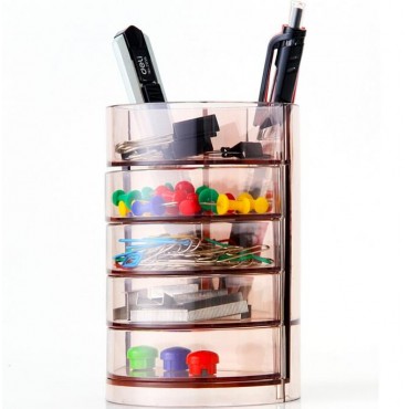 得力906四层笔筒笔...