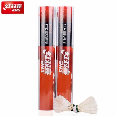 羽毛球红双喜12只装...