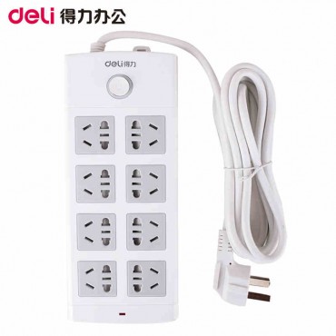 得力18211电源插...